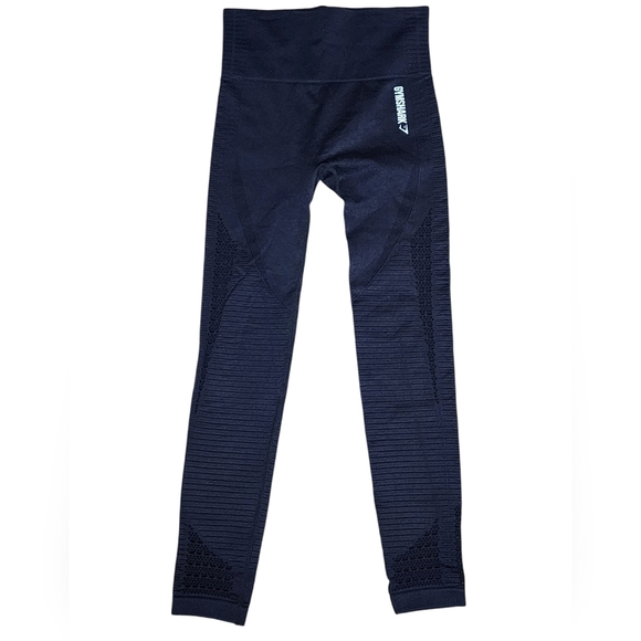 GYMSHARK Gymshark Women's XS Energy Seamless Legging Black High Rise Full Length - Picture 3 of 9